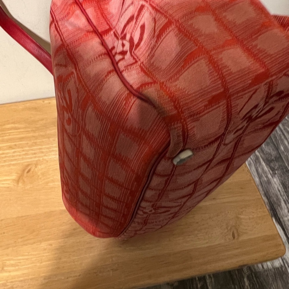 Chanel Red New Travel Line Nylon Tote - Picture 5 of 13